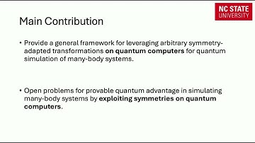 Yuan Liu: “Unification of Finite Symmetries in Simulation of Many-body Systems on Quantum Computers”
