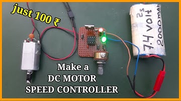 How to make Brushed DC Motor speed controller using 555 time IC.