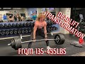 2 YEAR DEADLIFT TRANSFORMATION 135x1 - 455x1 | 16 YEARS OLD - 18 YEARS OLD #fyp #motivation