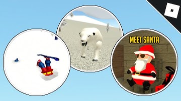 How to get the MEET SANTA, STUCK SKIER, AND POLAR BEAR BADGES in PILOT TRAINING SIMULATOR | Roblox
