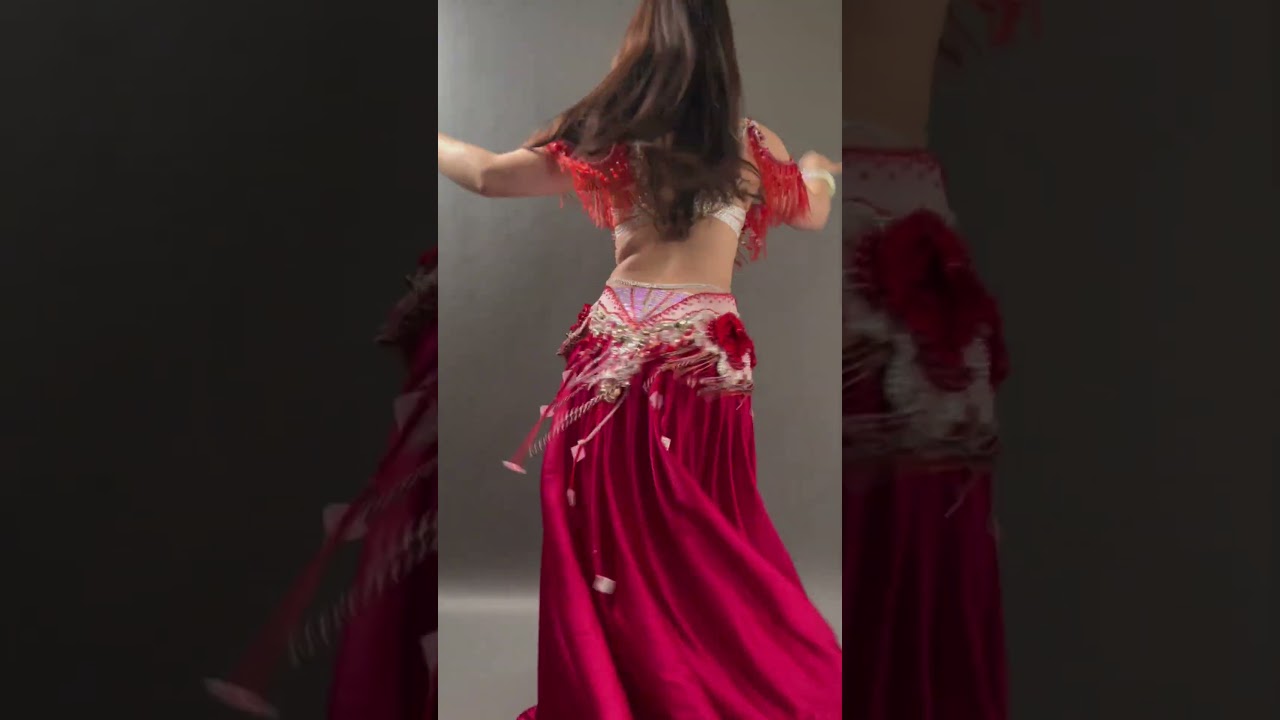 ベリーダンス衣装 情熱のローズガーデン (L-XL) CT2926 オリエンタル