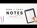 How I take notes (2021 update) | Simple tips for neat and effective notes | studytee