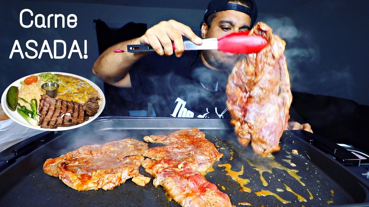 Тарелка восхитительного карне асада MUKBANG | Готовьте вместе со мной | Шоу мексиканской кухни