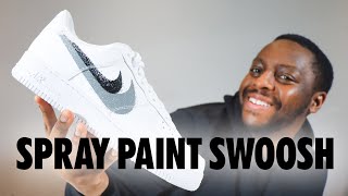 Air Force 1 Spray Paint Double Swoosh On Foot Sneaker Review QuickSchopes 451 Schopes FD0660 100
