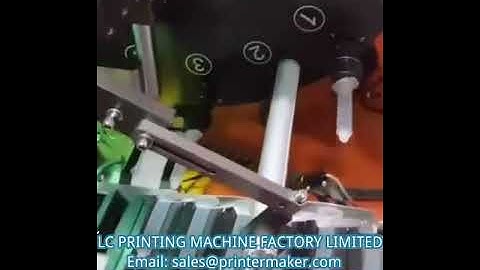 syringe automatic 2 colors UV screen printing machine model SCUV-230