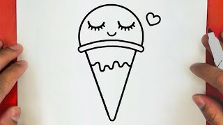 كيف ترسم ايس كريم كيوت خطوة بخطوة / رسم سهل / تعليم الرسم للمبتدئين || Cute Ice Cream Drawing by ارسم والعب 26,852 views 1 month ago 3 minutes, 56 seconds