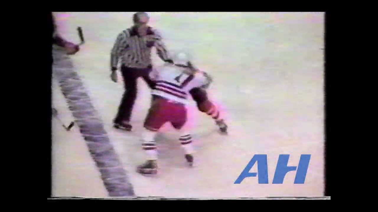 NHL Dec. 16, 1979 New York Rangers v Philadelphia Flyers (melee) x2 Feeds Barry Beck v Behn Wilson