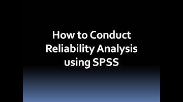 How to conduct Reliability Analysis on SPSS