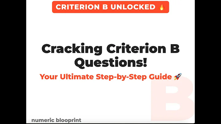 MYP Mathematics Criterion B Secrets Revealed🔥 — Solve Like a Pro!"