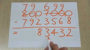 Subtracting from big tidy numbers video