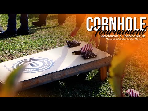 March Farms Cornhole Tournament with Custom Cornhole Boards | Ben March | Memorial Celebration