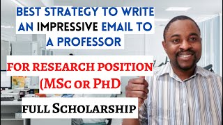 How to write an IMPRESSIVE EMAIL to a Professor for a Research Position | MSc & PhD Full SCHOLARSHIP screenshot 4