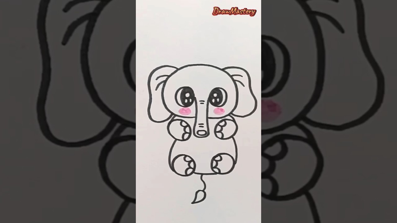 How to raw an  baby Elephant🦣🦣🦣