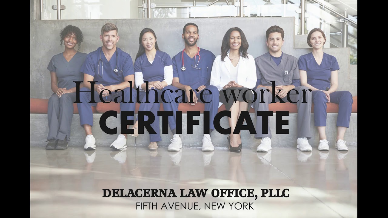 healthcare worker certificate YouTube