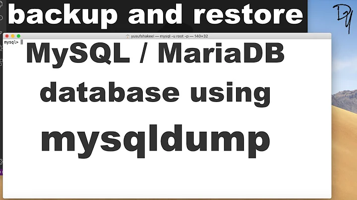 How to Backup and Restore MySQL/MariaDB database using mysqldump