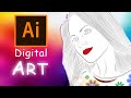 Art graphics and digital  adobe illustrator with color