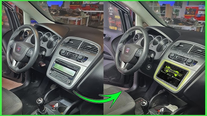 8 núcleos 4+32 GB doble 2 DIN en el tablero Android 12 Radio estéreo para  coche con Apple Carplay Android Auto, 10.1 pulgadas desmontable giratorio