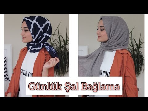 ŞAL BAĞLAMA-İğnesiz Kolay Şal Bağlama-Hijab Tutorial