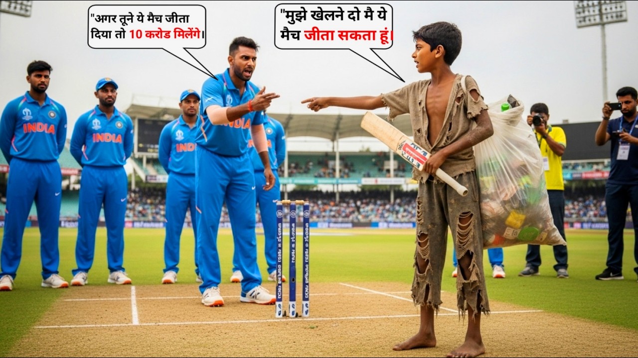 स्टेडियम मै बच्चे को सब भिखारी समझ रहे थे उसी ने जीत लिया मैच। ओर जीत गया 1 करोड़ का इनाम।