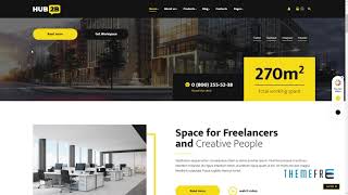 Hub2B - Coworking Space and Digital Agency WordPress Theme      Eko K screenshot 5