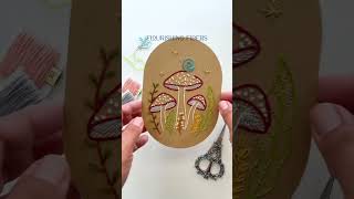 Paper embroidery pattern Mushroom Forest & Snail is out now! #paperembroidery