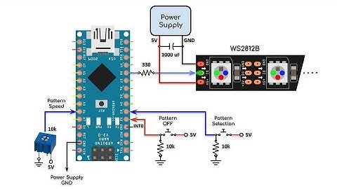 WS2812B Module Displaying Different Light Patterns