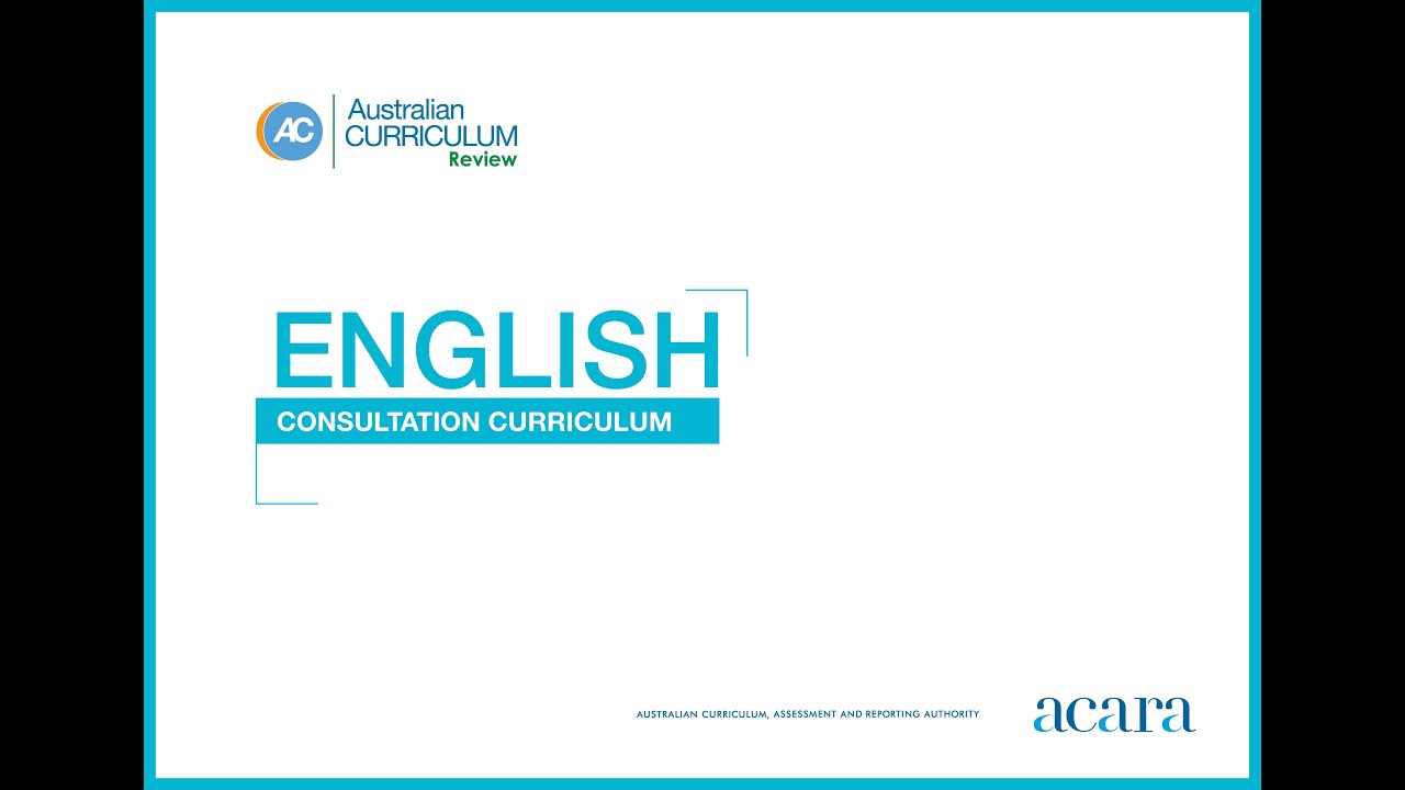 Australian Curriculum Review English Youtube