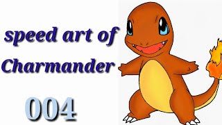 Speed art of charmander in ibis paint app screenshot 3