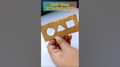 How to make squid game invitation card😈#squidgame #squidgame2 #diy #challenge #craft #howtomakecards