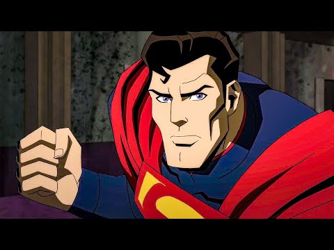 Injustice - Superman and Batman Fight in Arkham Asylum Scene (2021) Movie Clip
