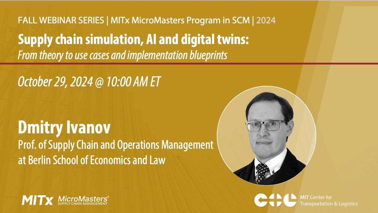 Supply chain simulation, AI and digital twins: theory to use cases and ...