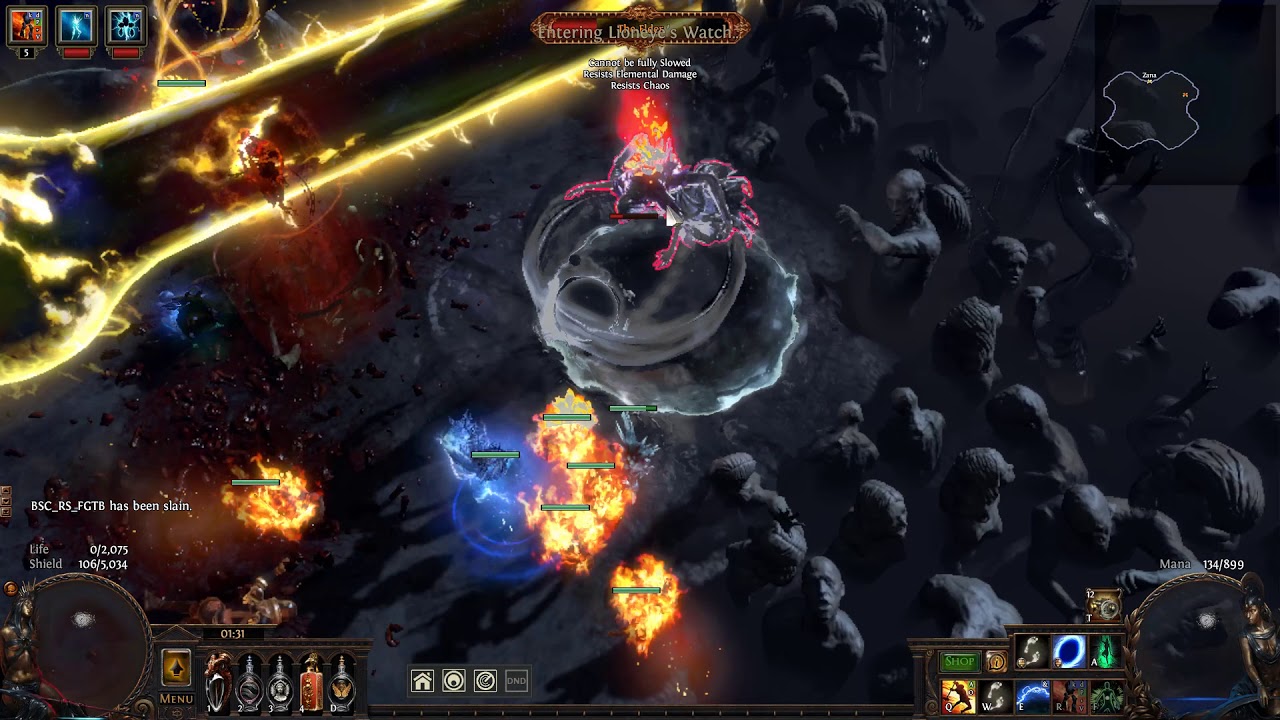 poe 3.2 bsc flame golem uber elder YouTube