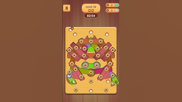 Game : Wood Nuts & Bolts Puzzle level 34 #woodnuts&boltspuzzle #game #aoitoshiro