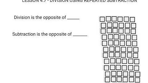 GoMath! Lesson 4.7 - Division using Repeated Subtraction