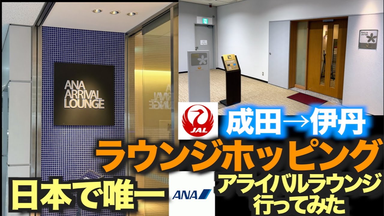 アラ還夫婦の弾丸旅　シカゴから成田に帰国　ラウンジホッピング　日本で唯一ANAアライバルラウンジ、サクララウンジ行ってみた。【JAL 成田→伊丹】