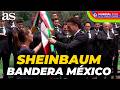 SHEINBAUM entrega la bandera nacional de MÉXICO a la SELECCIÓN antes del MUNDIAL