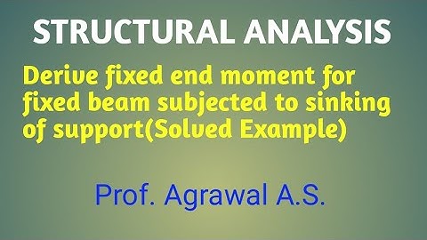Lect-45#Derive fixed end moment for fixed beam subjected to sinking of support