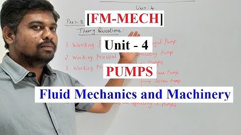 Fluid Mechanics and Machinery| FM|Unit-4| Pumps| CE8394 & CE3391