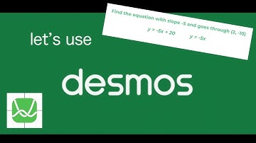 DESMOS Graphing Calculator - Write an Equation if Given a Point and a Slope!!!