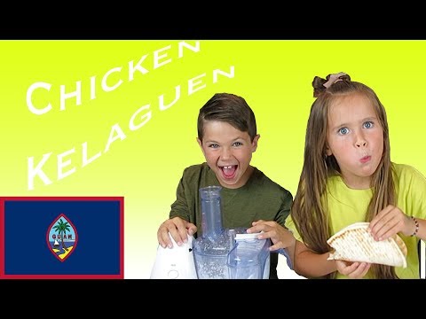 Kids try food from Guam | Chicken Kelaguen