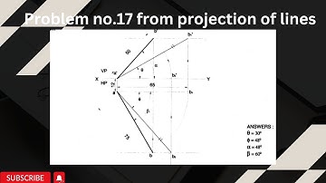 Problem no.17 from Projection of Lines in sketch
