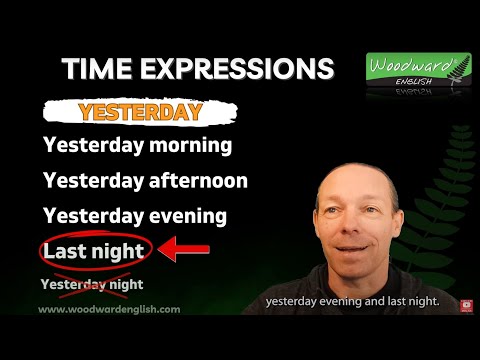 Yesterday Today Tomorrow + Parts of the Day | Learn English Time Expressions