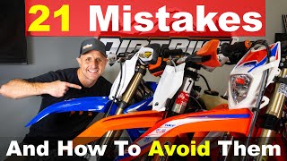 21 Common Mistakes Made with Dirt Bikes - And How To Avoid Them