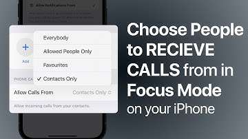 How to Choose People to Receive calls during this Focus Mode on your iPhone