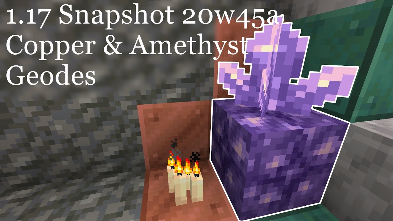 1.17 Snapshot 20w45a - A First Look at Copper & Amethyst Geodes! - YouTube