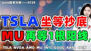 股票|美股|特斯拉坐等抄底？MU再等1根阳线!  #tsla   #nvda  #amd  #mu #intc  #google  #aapl  #coin  #美股
