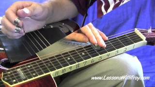 movable minor pentatonic & blues scale patterns for dobro - taught by troy brenningmeyer
