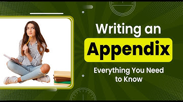 How to write an appendix?