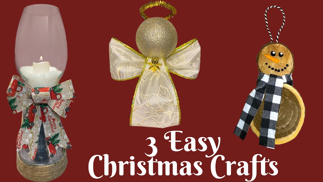 3 Easy Christmas Crafts | DIY Christmas Decor | DIY Christmas Angel | Dollar Tree Christmas DIY