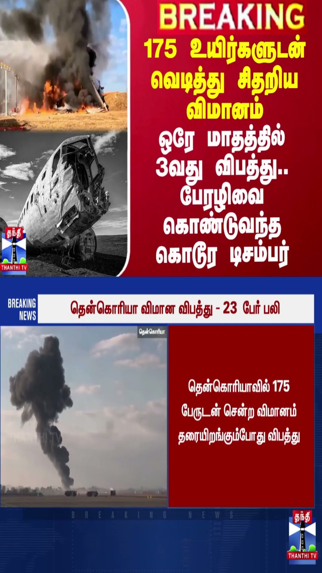 175 உயிர்களுடன் வெடித்து சிதறிய விமானம் - எகிறும் பலி.. 3ம் பேரழிவை கொண்டுவந்த கொடூர டிசம்பர்